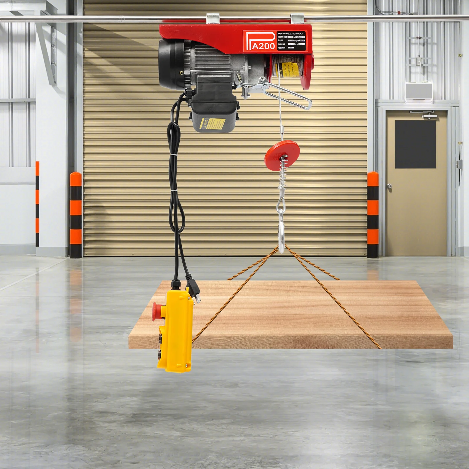 Electric Hoist 200kg, Electric Winch with Emergency Stop, 32.8 ft/min Lifting Speed, with 2 Lifting Slings, for Stable Operation
Electric Hoist 200kg, Electric Winch with Emergency Stop, 32.8 ft/min Lifting Speed, with 2 Lifting Slings, for Stable Operation