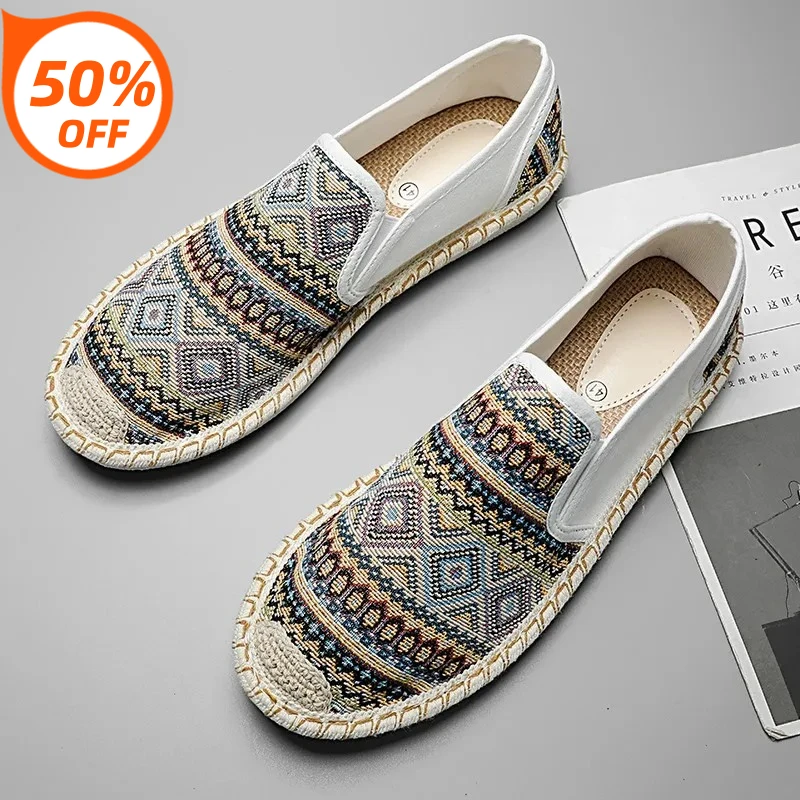 Fashion Print Men's Canvas Shoes Summer Casual Flat Shoes Man Breathable Slip On Fisherman Shoes Men Espadrilles zapatos hombre
Fashion Print Men's Canvas Shoes Summer Casual Flat Shoes Man Breathable Slip On Fisherman Shoes Men Espadrilles zapatos hombre
