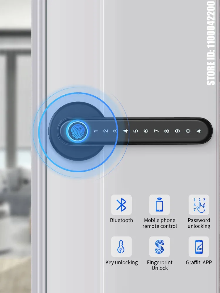 Fingerprint Door Lock, Smart Biometric Door Lock with App/Code/Backup Key/Fingerprint Door Knob Keyless Entry Door Lock
Fingerprint Door Lock, Smart Biometric Door Lock with App/Code/Backup Key/Fingerprint Door Knob Keyless Entry Door Lock