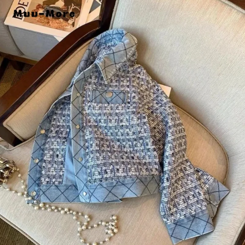Small Fragrance Tweed Coat Women's 2025 Spring Blue French Celebrity Temperament Short Top Elegant Denim Jacket
Small Fragrance Tweed Coat Women's 2025 Spring Blue French Celebrity Temperament Short Top Elegant Denim Jacket