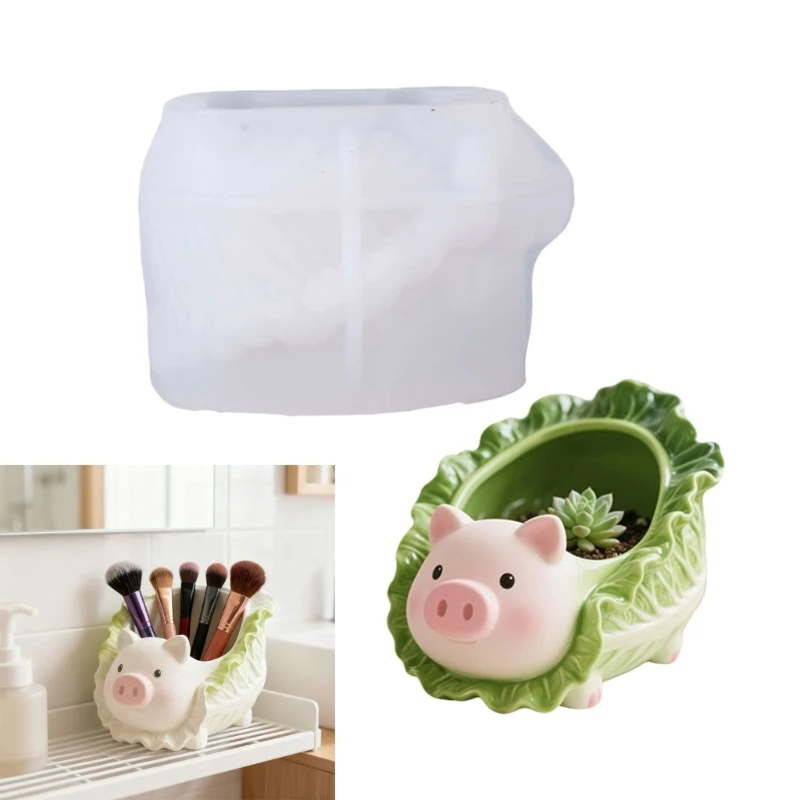 LX9D Flexible Silicone Cabbage Pig Mold For Concrete Resin Planter And Decorative Holders
LX9D Flexible Silicone Cabbage Pig Mold For Concrete Resin Planter And Decorative Holders
