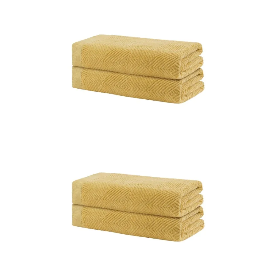 4 Pcs Cotton Bath Towels Lightweight Towels for Bathroom Yellow
4 Pcs Cotton Bath Towels Lightweight Towels for Bathroom Yellow