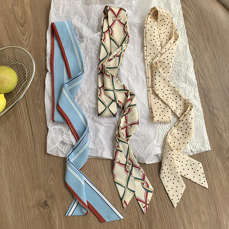 NEW Long Strip High-end Sense Polka Dot Streamer Headband Printed Imitation Silk Scarf For Women Summer Dress Decorative Belt
NEW Long Strip High-end Sense Polka Dot Streamer Headband Printed Imitation Silk Scarf For Women Summer Dress Decorative Belt