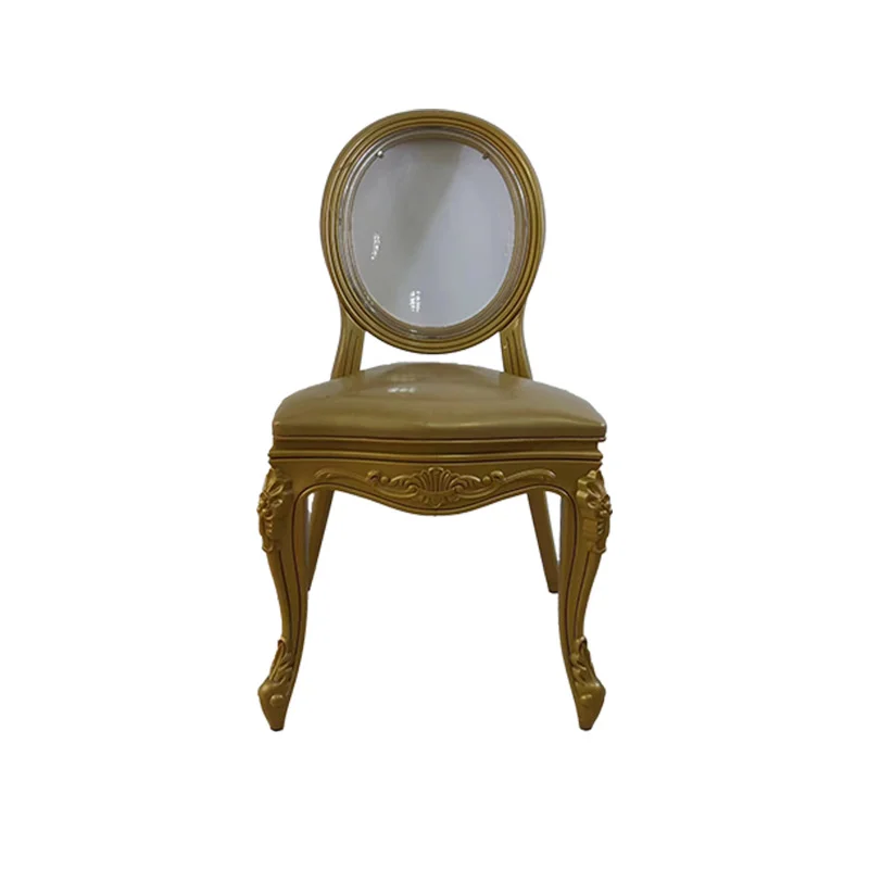 European retro plastic transparent round back Louis chair, leather seat bag home hotel wedding
European retro plastic transparent round back Louis chair, leather seat bag home hotel wedding