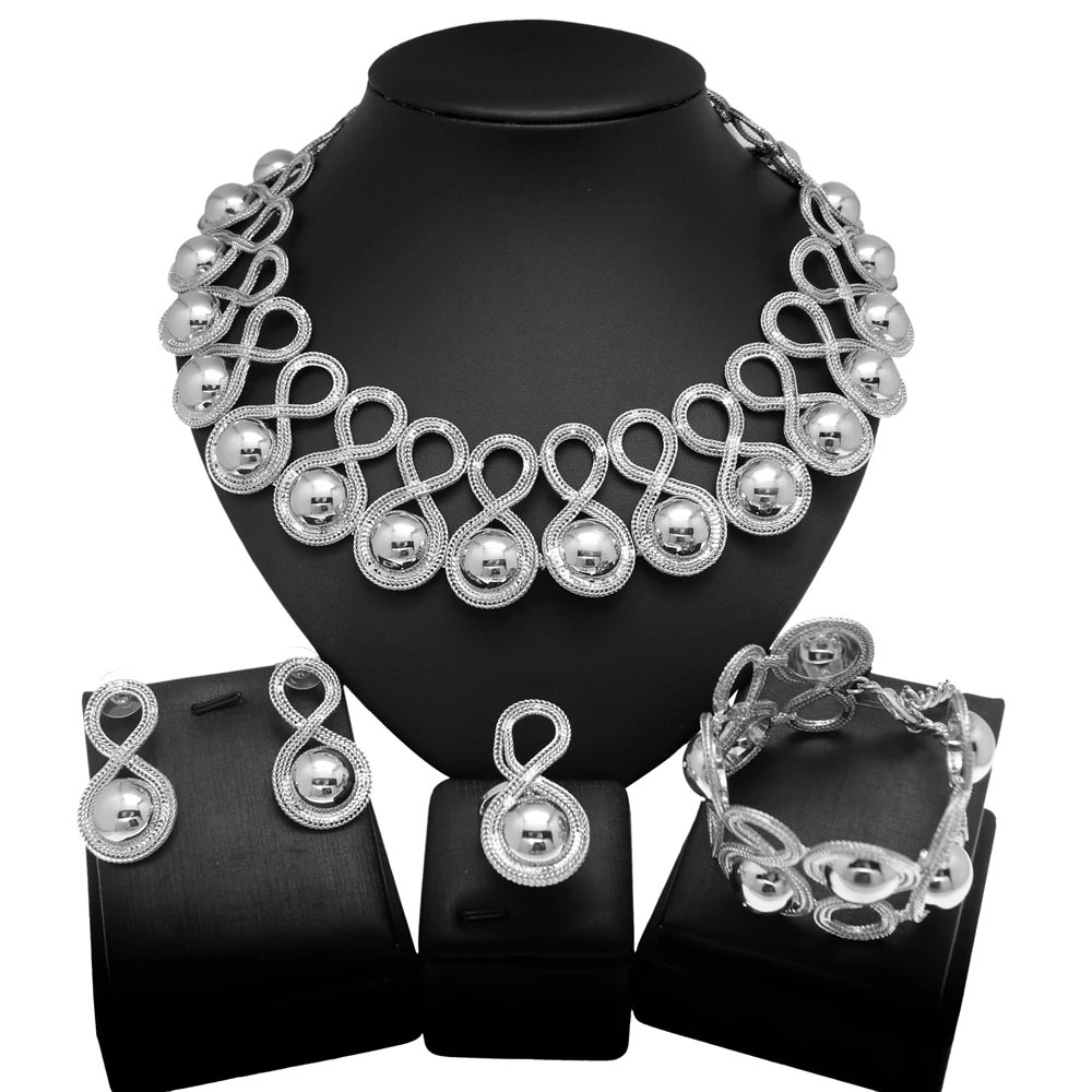 Yulaili Brazilian style gold-plated jewelry four-piece set of earrings Glittering gold vibrant delicate girl bride wedding party
Yulaili Brazilian style gold-plated jewelry four-piece set of earrings Glittering gold vibrant delicate girl bride wedding party