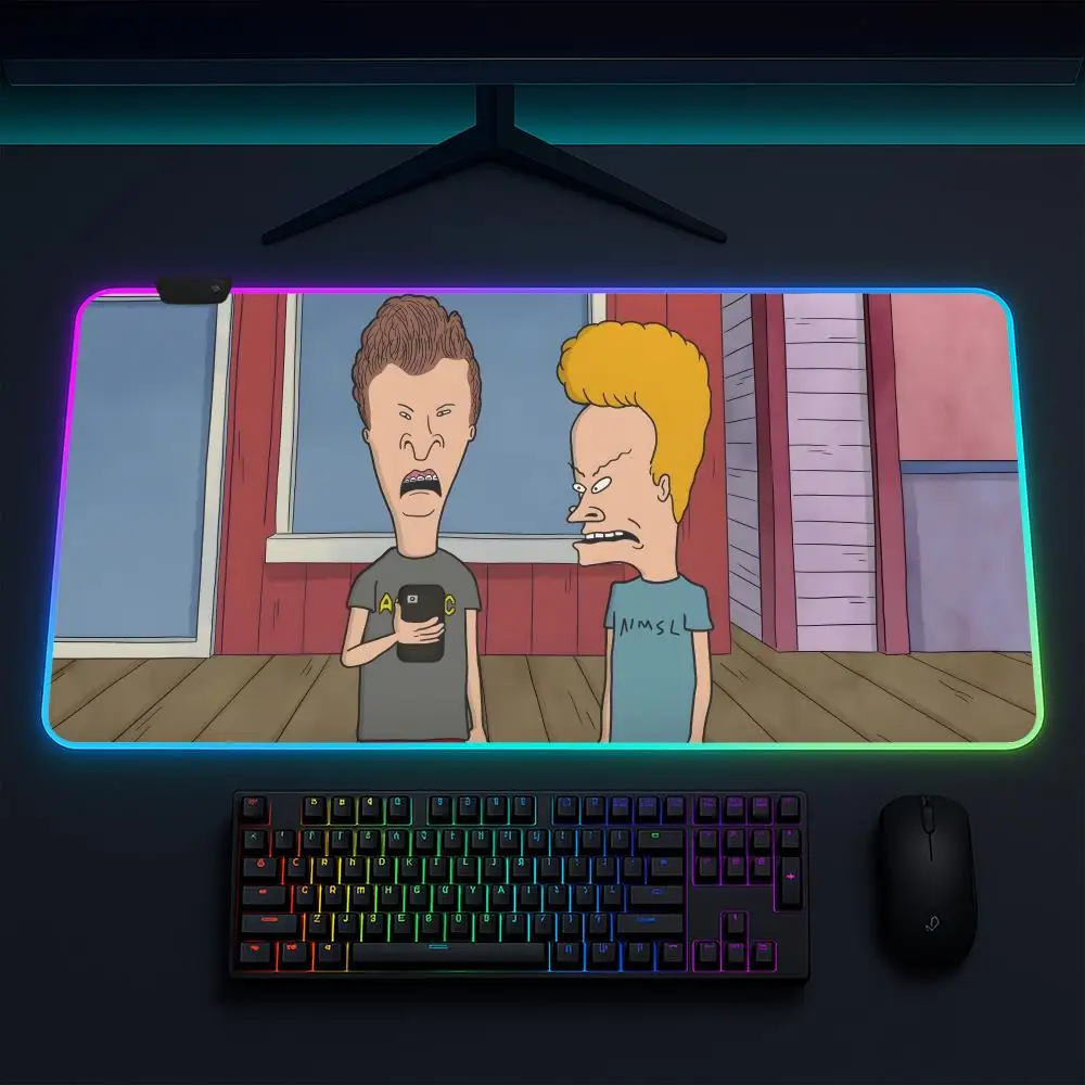 Коврик для мыши BeavisandButthead, игровой коврик для мыши в стиле аниме, светодиодные настольные коврики с подсветкой, резиновые настольные коврики XXL с RGB-подсветкой
Коврик для мыши BeavisandButthead, игровой коврик для мыши в стиле аниме, светодиодные настольные коврики с подсветкой, резиновые настольные коврики XXL с RGB-подсветкой