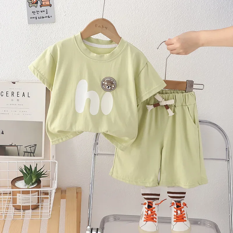 New Summer Fashion Baby Boys Clothes Suit Children Girls Casual T-Shirt Shorts 2Pcs/Sets Toddler Cotton Costume Kids Clothing
New Summer Fashion Baby Boys Clothes Suit Children Girls Casual T-Shirt Shorts 2Pcs/Sets Toddler Cotton Costume Kids Clothing