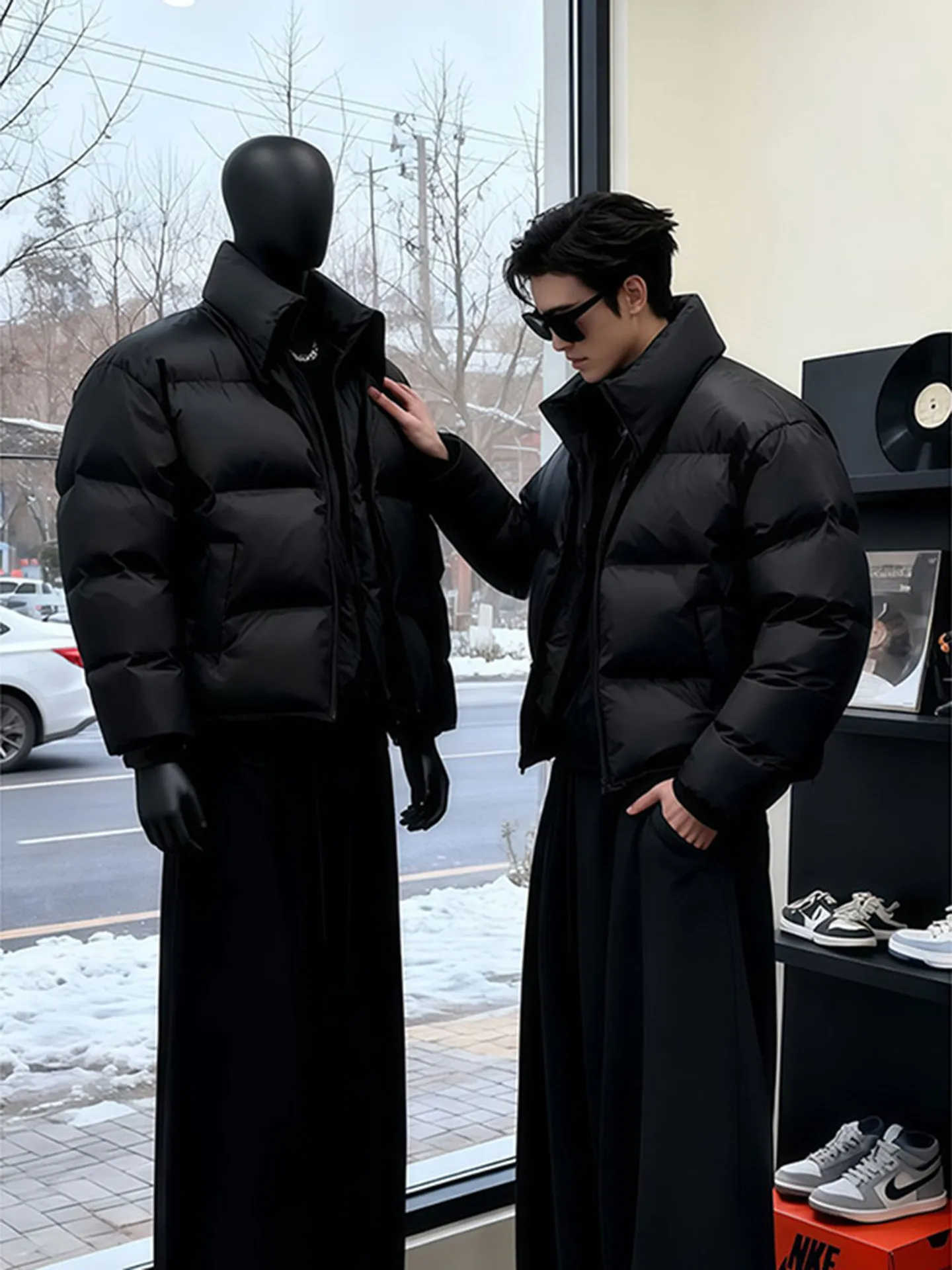 Bla Cleanfit ort down Cotton Jaet Men's Winter High-End PU Leather Inner American Sle Cotton Coat Warm Thiened
Bla Cleanfit ort down Cotton Jaet Men's Winter High-End PU Leather Inner American Sle Cotton Coat Warm Thiened