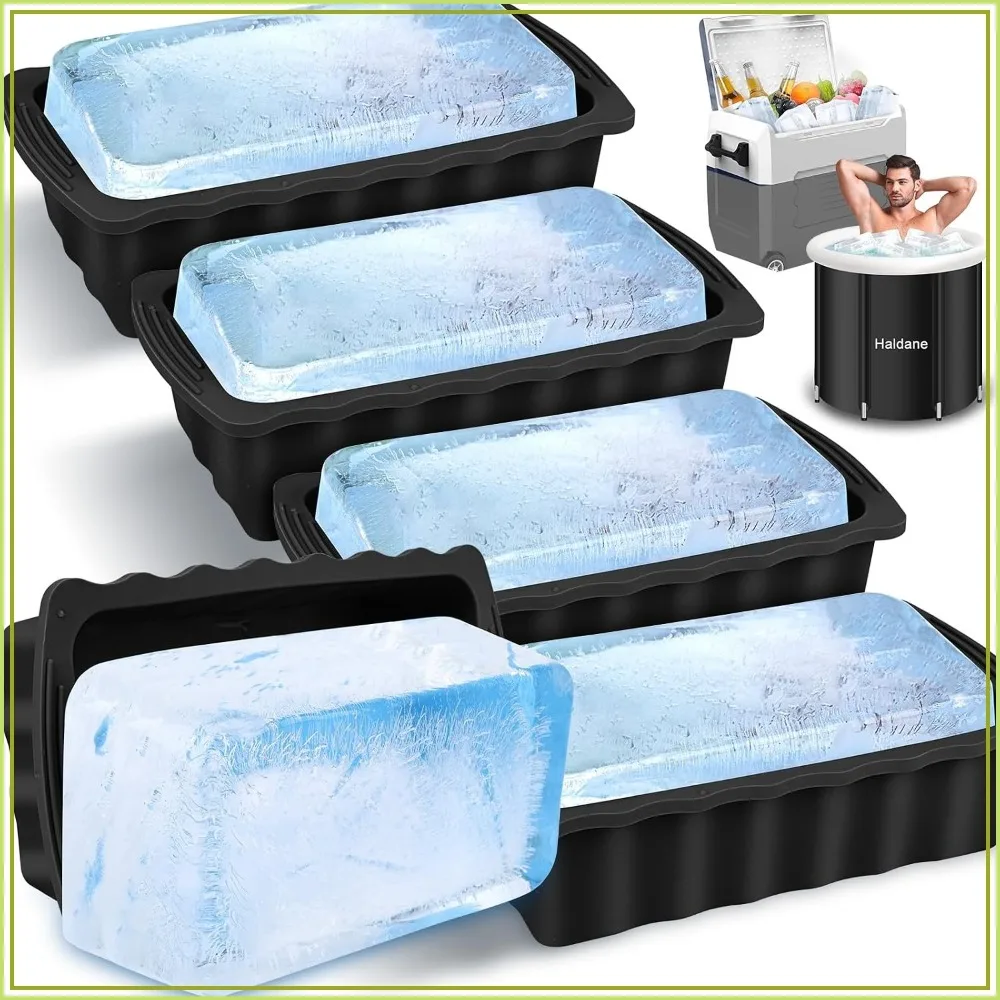 5PC Extra Large Ice Block Mold 15LB Ice Cube Bricks Maker for Cold Plunge, Reusable Ice Bath Water Chiller, Thick Silicone Ice Bath Accessories
5PC Extra Large Ice Block Mold 15LB Ice Cube Bricks Maker for Cold Plunge, Reusable Ice Bath Water Chiller, Thick Silicone Ice Bath Accessories