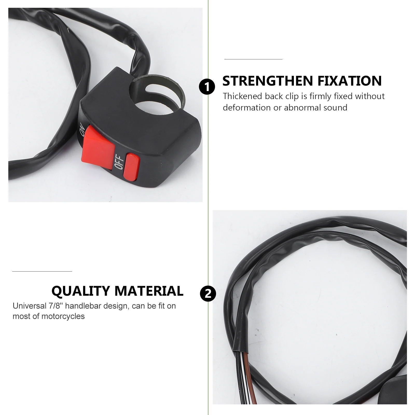 Double Flash Switch 7/8 Inch Handlebar ON OFF Kill Button Motorcycle ATV Scooter Snowmobile DC12V 10A Rating 22mm 25mm Easy
Double Flash Switch 7/8 Inch Handlebar ON OFF Kill Button Motorcycle ATV Scooter Snowmobile DC12V 10A Rating 22mm 25mm Easy