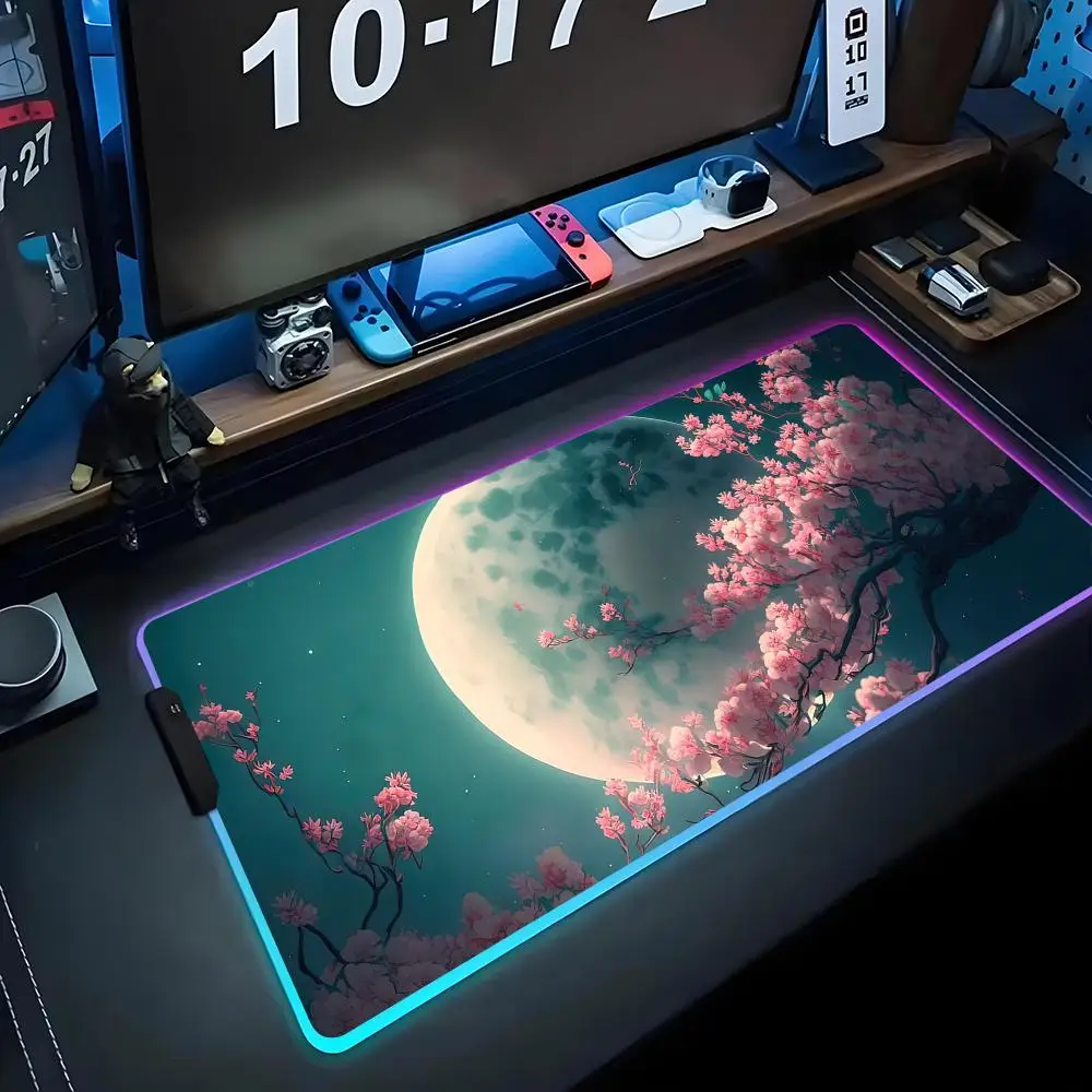 Blossom Scenery on Full Moon RGB Gaming Mousepad Big LED Pad PC Desk Mat Luminous Mouse Pad Large Keyboard Mats Table Rug With
Blossom Scenery on Full Moon RGB Gaming Mousepad Big LED Pad PC Desk Mat Luminous Mouse Pad Large Keyboard Mats Table Rug With