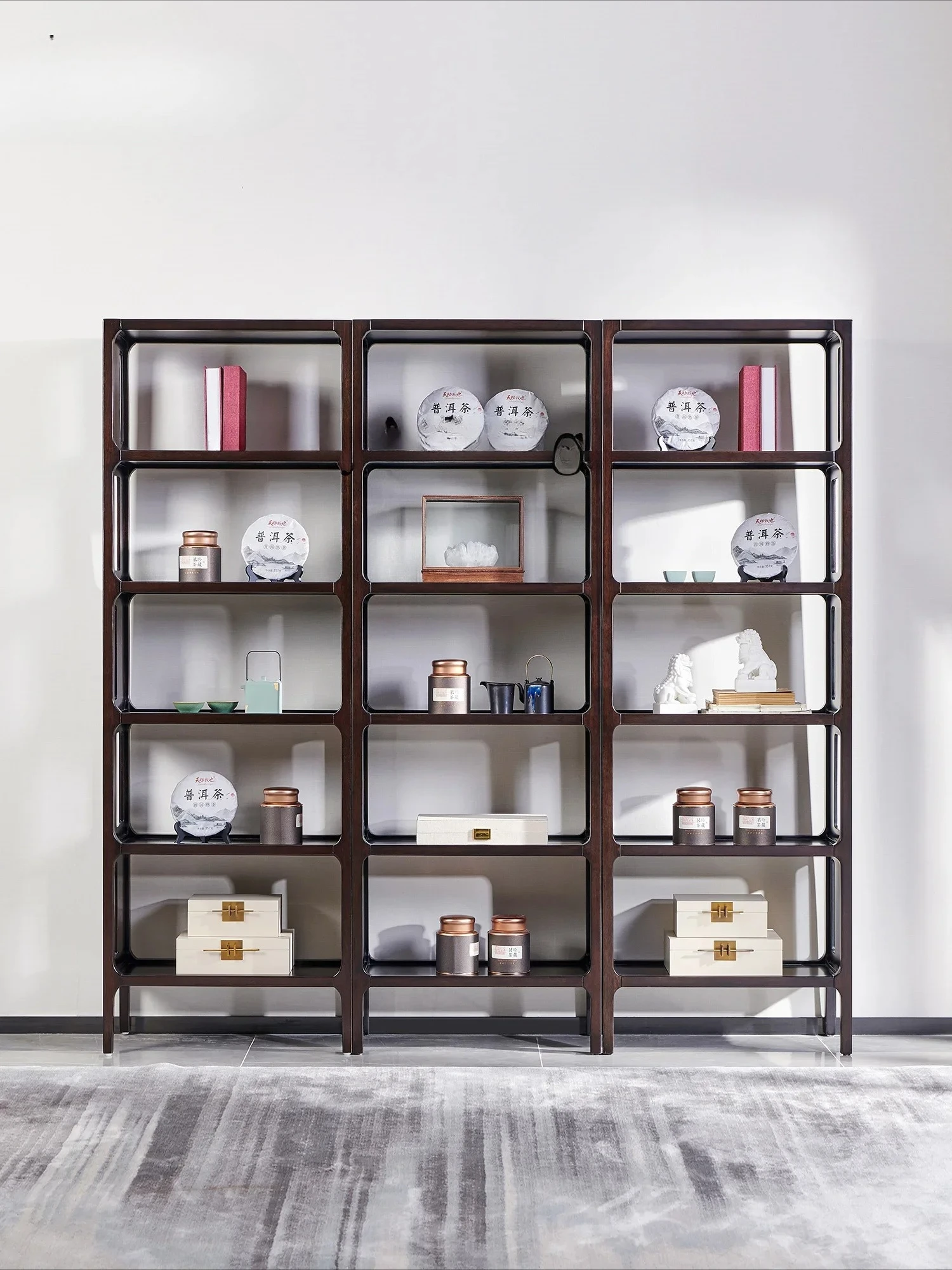 Bmodern new Chinese ebony solid wood Bogu shelf Zen study grille shelf bookcase
Bmodern new Chinese ebony solid wood Bogu shelf Zen study grille shelf bookcase