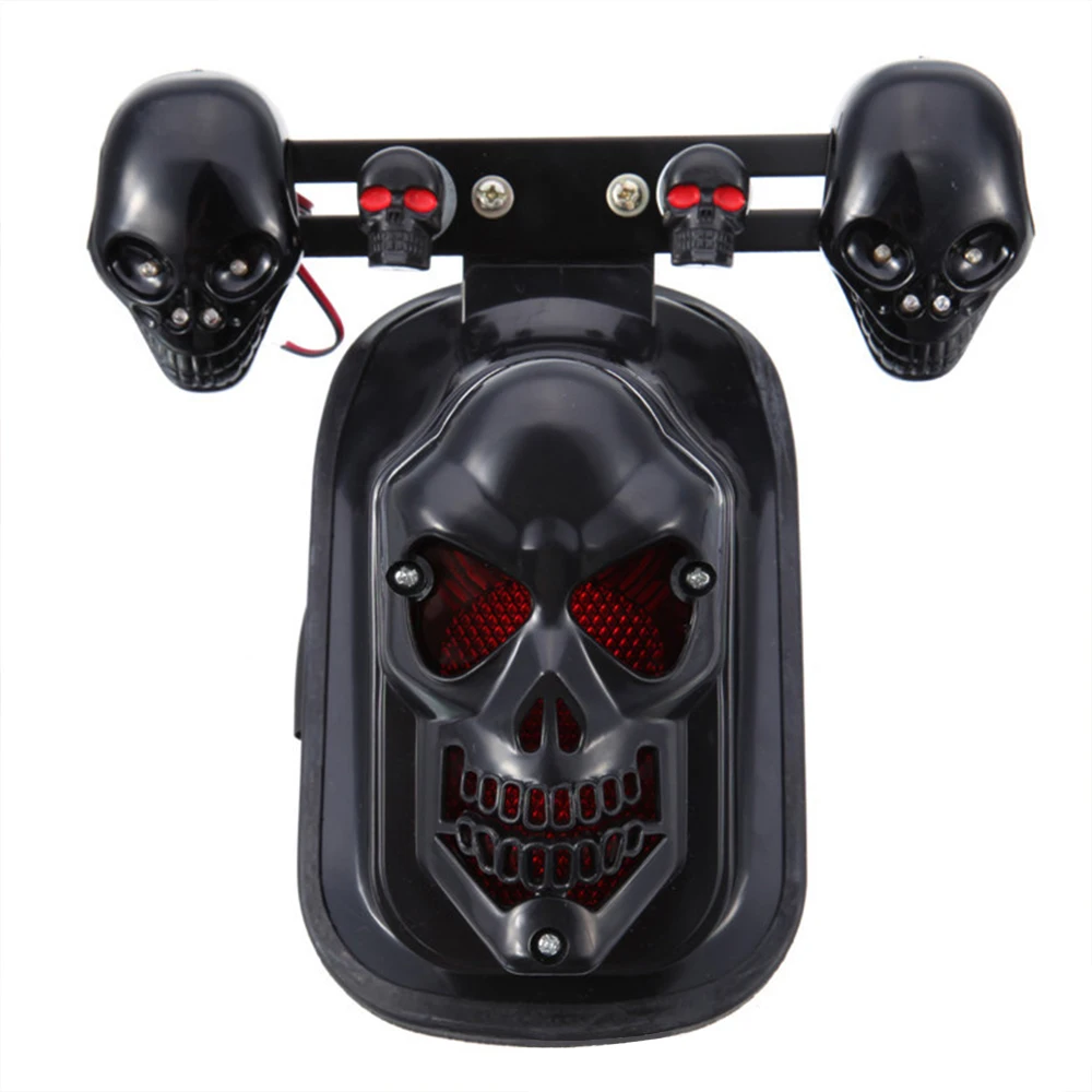 Motorcycle Skull LED Tail Light Integrated Brake Running Light Turn Signal Lamp Retro Custom Rear Taillight For Harley Chopper B
Motorcycle Skull LED Tail Light Integrated Brake Running Light Turn Signal Lamp Retro Custom Rear Taillight For Harley Chopper B