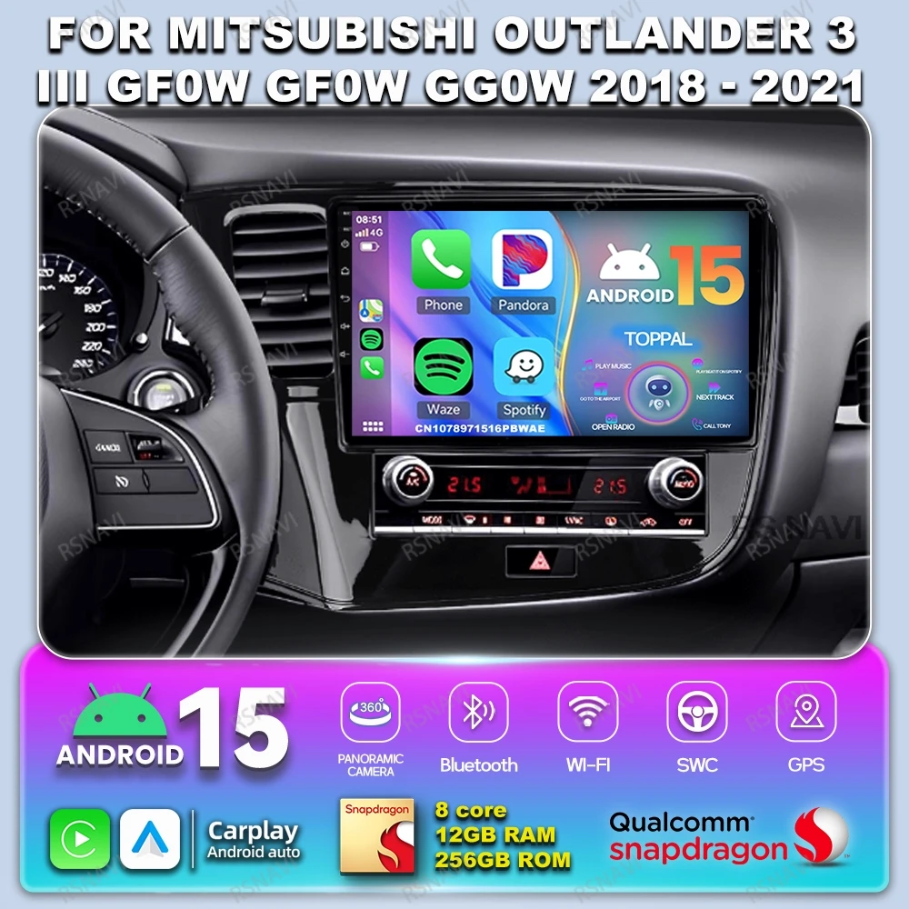 Car Radio Android 14 For Mitsubishi Outlander 3 III GF0W GF0W GG0W 2018 - 2021 Carplay Autoradio Qualcomm BT Multimedia QLED DVD
Car Radio Android 14 For Mitsubishi Outlander 3 III GF0W GF0W GG0W 2018 - 2021 Carplay Autoradio Qualcomm BT Multimedia QLED DVD