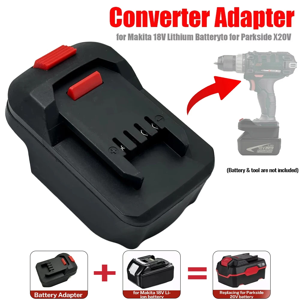 Battery Adapter Converter for Makita 18V Lithium Battery to for Lidl Parkside X20V Li-Ion Portable Cordless Tool
Battery Adapter Converter for Makita 18V Lithium Battery to for Lidl Parkside X20V Li-Ion Portable Cordless Tool