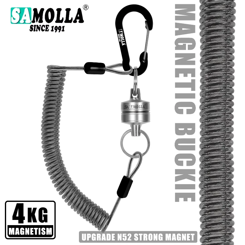 Magnetic Net Release Holder With Coiled Lanyard Fly Fishing Tools Strong Magnet Carabine Fast Buckle Anti-Drop Rope Accessories
Magnetic Net Release Holder With Coiled Lanyard Fly Fishing Tools Strong Magnet Carabine Fast Buckle Anti-Drop Rope Accessories