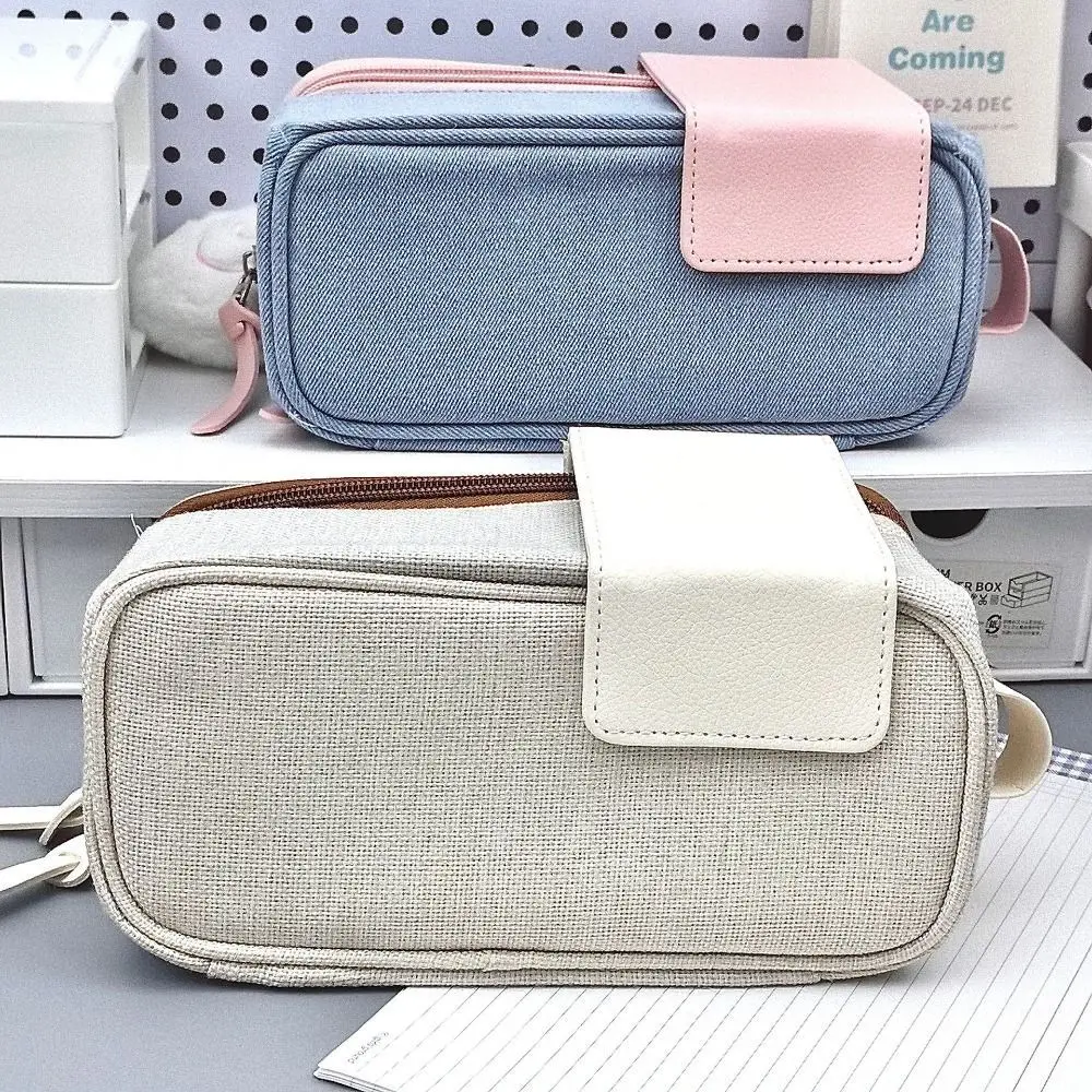 Solid Color Large Capacity Pencil Case Korean Fashion Simplicity Design Stationery Bag Scrapbook Large Capacity Pen Organizer
Solid Color Large Capacity Pencil Case Korean Fashion Simplicity Design Stationery Bag Scrapbook Large Capacity Pen Organizer