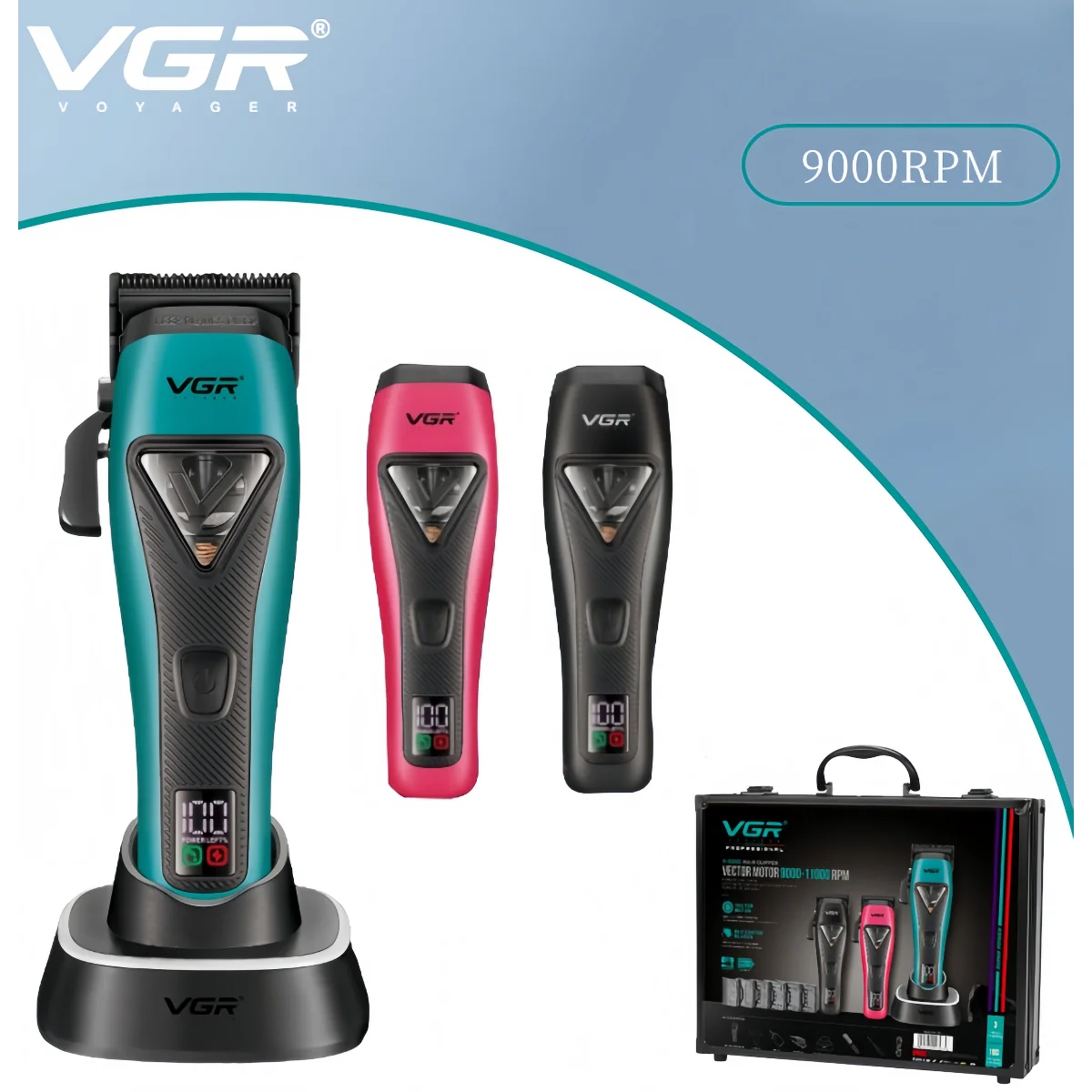 VGR Hair Trimmers Professional Haircut Machine 11000 RPM Clippers Vector Motor Hair Trimmers Adjustable Trimmer for Men V-035C
VGR Hair Trimmers Professional Haircut Machine 11000 RPM Clippers Vector Motor Hair Trimmers Adjustable Trimmer for Men V-035C