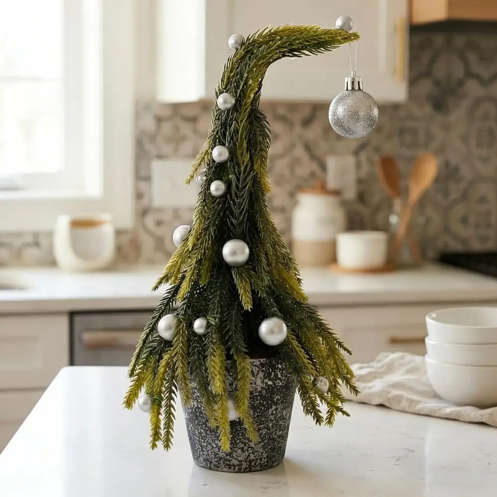 Desktop Christmas Decoration with Silver Balls, Faux Snow Mini Snow Pine Tabletop Decor, Holiday Ornament Set for Shelf Desk
Desktop Christmas Decoration with Silver Balls, Faux Snow Mini Snow Pine Tabletop Decor, Holiday Ornament Set for Shelf Desk