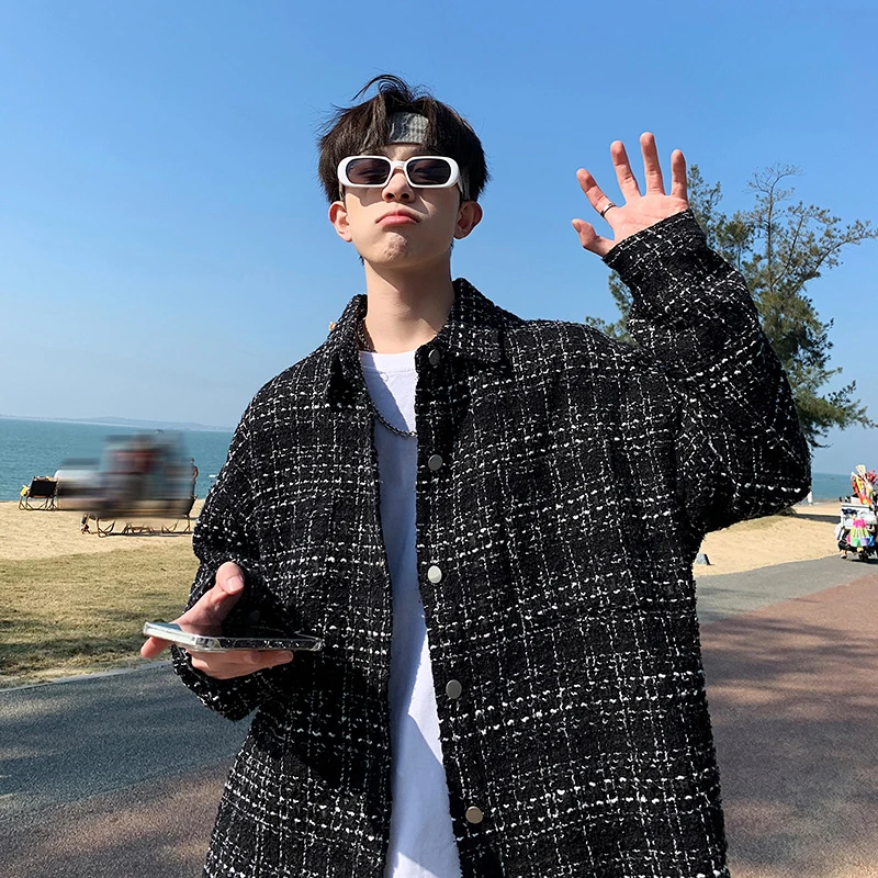 Chic Men's Jaet Korean Sle Spring Autumn High Sensation irt Trendy Brand Ins Couple Top Loose Fit Long Sve Plaid
Chic Men's Jaet Korean Sle Spring Autumn High Sensation irt Trendy Brand Ins Couple Top Loose Fit Long Sve Plaid