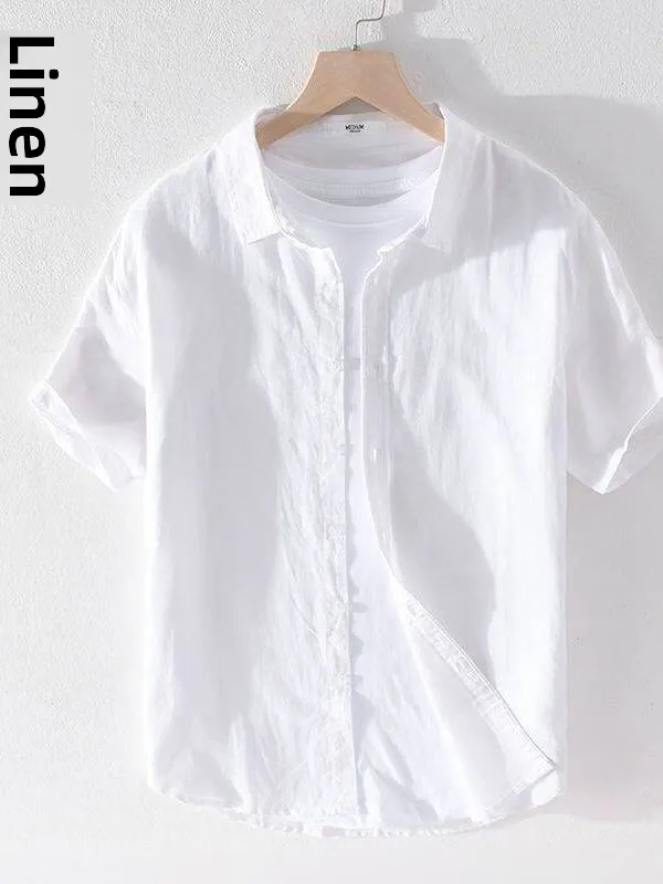 Casual Cotton Linen Short Sleeve Shirt Men's Summer Lightweight Collared Loose Fit Top Large Size Citywalk PU Leather Effect
Casual Cotton Linen Short Sleeve Shirt Men's Summer Lightweight Collared Loose Fit Top Large Size Citywalk PU Leather Effect