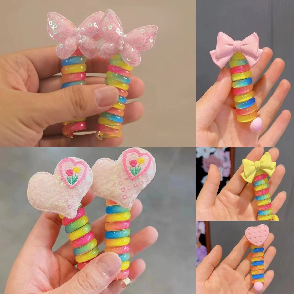 2Pcs Girls Elastic Rubber Bands Children Telephone Wire Hair Ties Spiral Coil Hairbands Hair Rope Ponytail Hair Accessories
2Pcs Girls Elastic Rubber Bands Children Telephone Wire Hair Ties Spiral Coil Hairbands Hair Rope Ponytail Hair Accessories