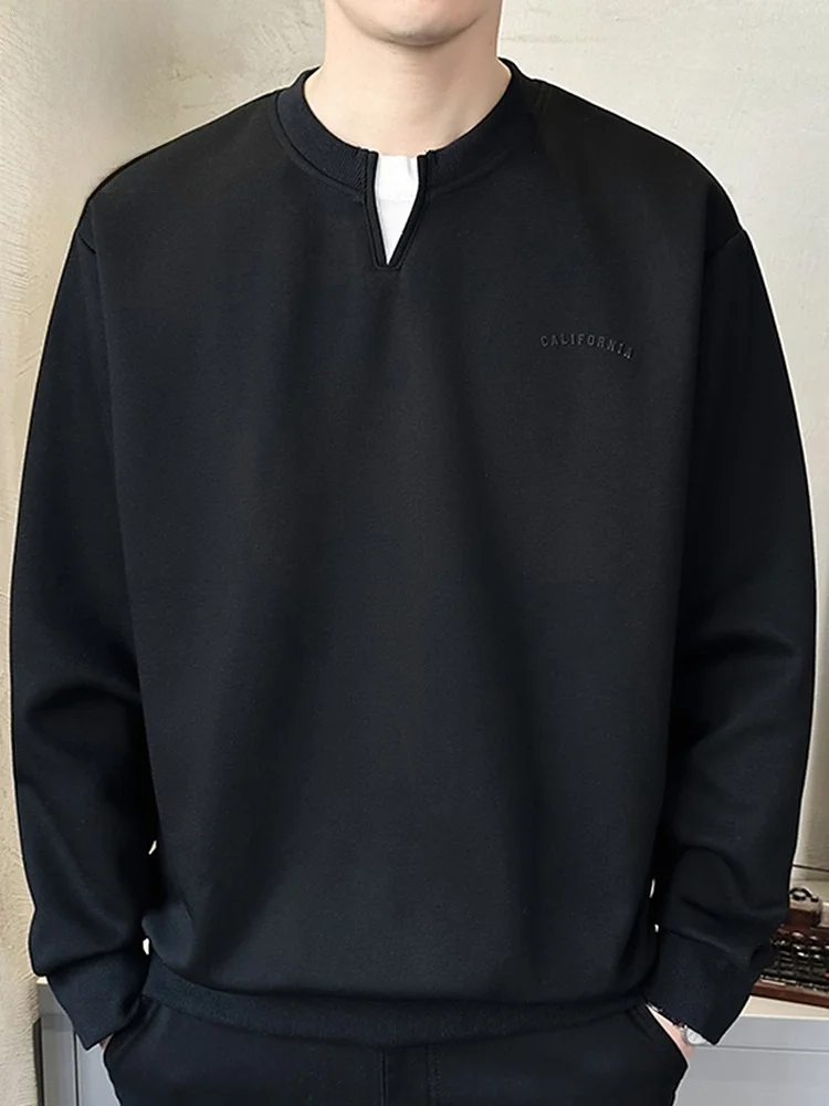 Мужская спортивная толстовка с V-образным вырезом, модная повседневная футболка с длинным рукавом, свободный крой, защита от сминания, хлопок/полиэстер
Мужская спортивная толстовка с V-образным вырезом, модная повседневная футболка с длинным рукавом, свободный крой, защита от сминания, хлопок/полиэстер