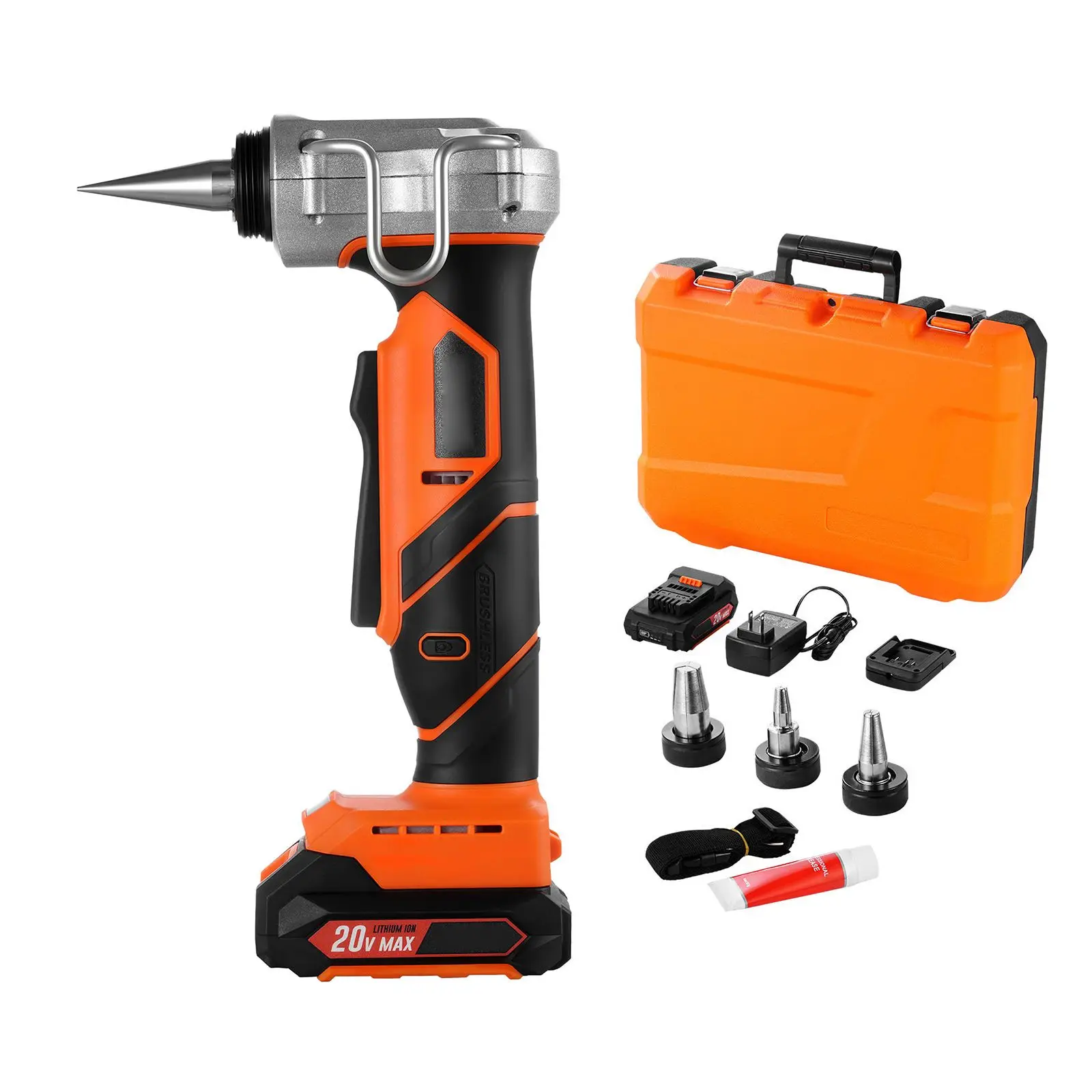Cordless Tube Expander, 20V Max Electric Tubing Expansion Tool for 1/2", 3/4", 1" PEX-A Pipes, 22000RPM Pipe Expander with 3 Expanding Head, 2pcs 2AH Battery, Fast Charger & Carrying Case
Cordless Tube Expander, 20V Max Electric Tubing Expansion Tool for 1/2", 3/4", 1" PEX-A Pipes, 22000RPM Pipe Expander with 3 Expanding Head, 2pcs 2AH Battery, Fast Charger & Carrying Case