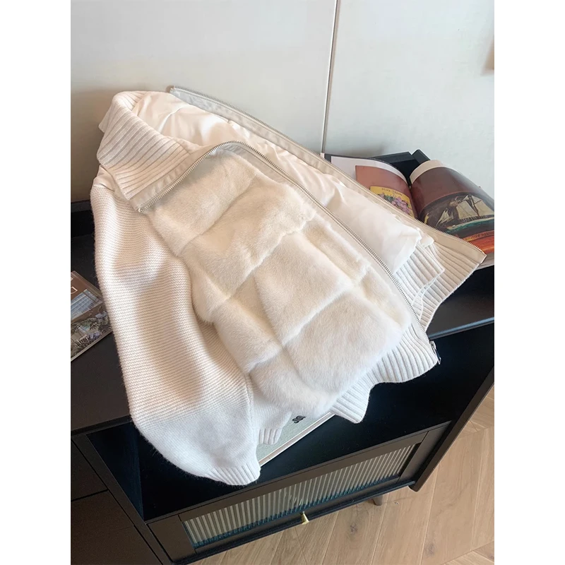 Shang imitation mink patchwork knitted jacket women's winter jacket 2026 new fashion women's short warm cotton jacket
Shang imitation mink patchwork knitted jacket women's winter jacket 2026 new fashion women's short warm cotton jacket
