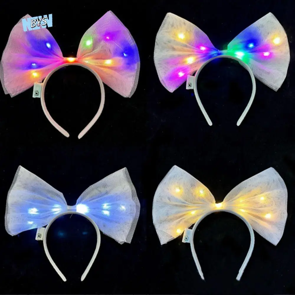 Funny New Year Decoration LED Bow Headband Bowknot Mesh Glowing Hair Band Party Dress Up Hair Hoop Men
Funny New Year Decoration LED Bow Headband Bowknot Mesh Glowing Hair Band Party Dress Up Hair Hoop Men
