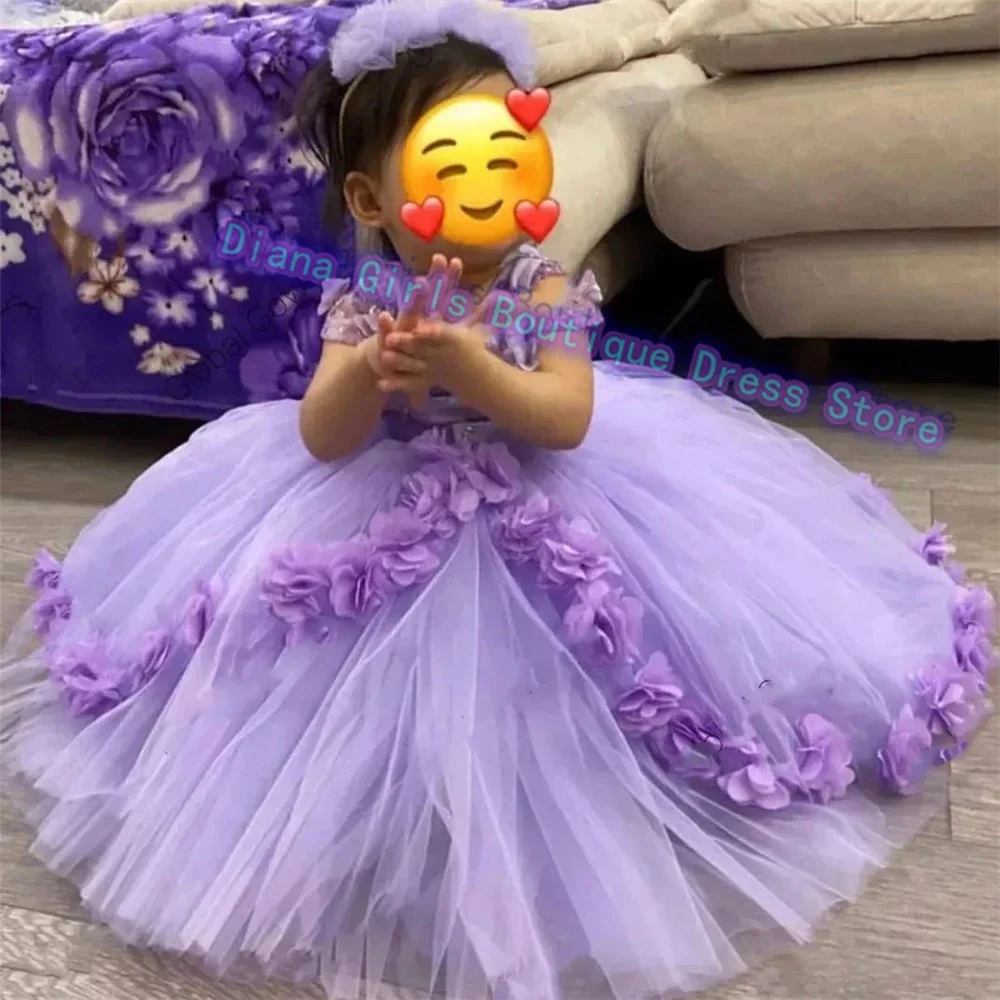 Lavender 3D Florals Flower Girl Dress Tulle Princess Wedding Sequin Bow Back Party Dream Kids Birthday First Communion Gowns
Lavender 3D Florals Flower Girl Dress Tulle Princess Wedding Sequin Bow Back Party Dream Kids Birthday First Communion Gowns