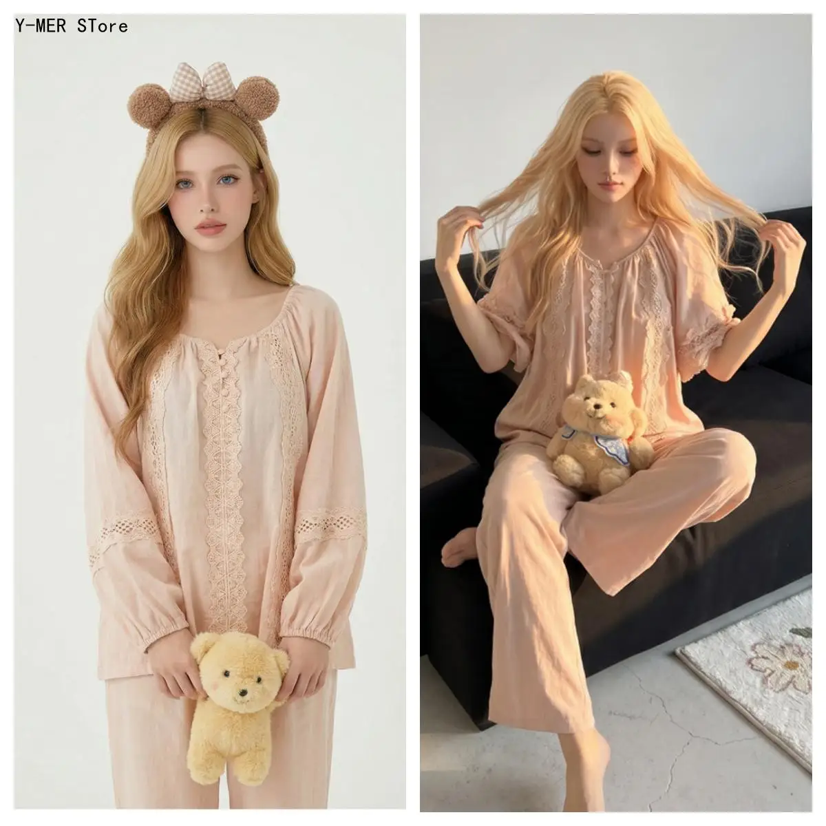 Women's Soft Cotton Pajamas, New Long Sleeved Japanese Home Clothes, Elegant and Loose, Suitable for Spring and Summer Wear
Women's Soft Cotton Pajamas, New Long Sleeved Japanese Home Clothes, Elegant and Loose, Suitable for Spring and Summer Wear