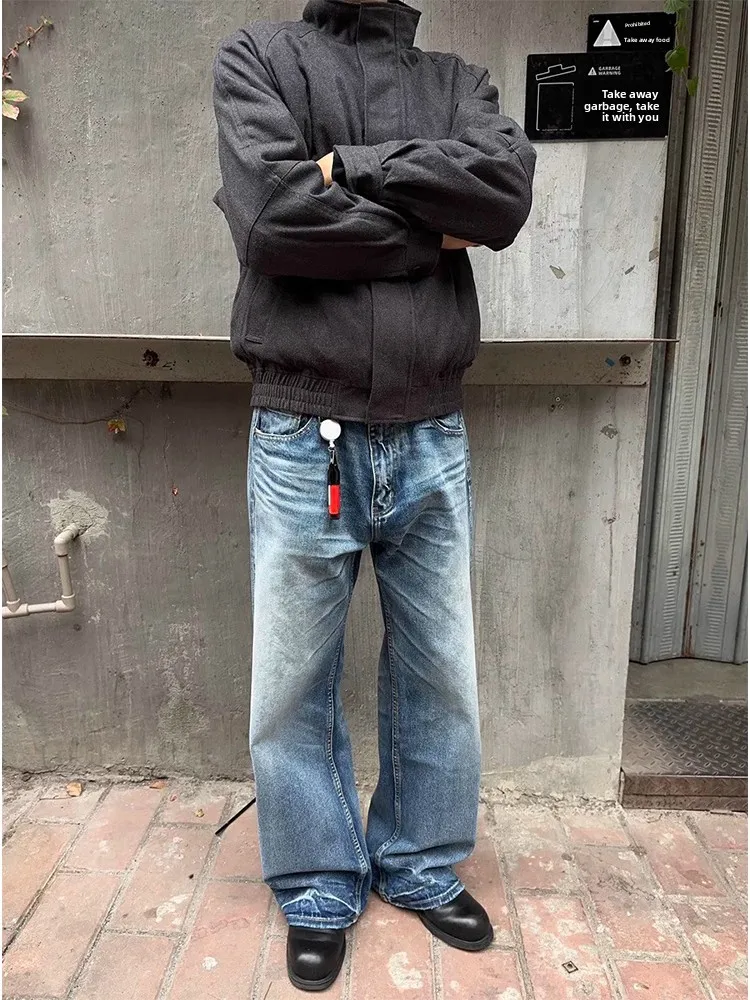 Waed Blue Vintage A-Line Men's Jeans Casual Loose Straight Leg Trousers Trendy Cotton Blend Fabric Summer Anti-Dirt
Waed Blue Vintage A-Line Men's Jeans Casual Loose Straight Leg Trousers Trendy Cotton Blend Fabric Summer Anti-Dirt