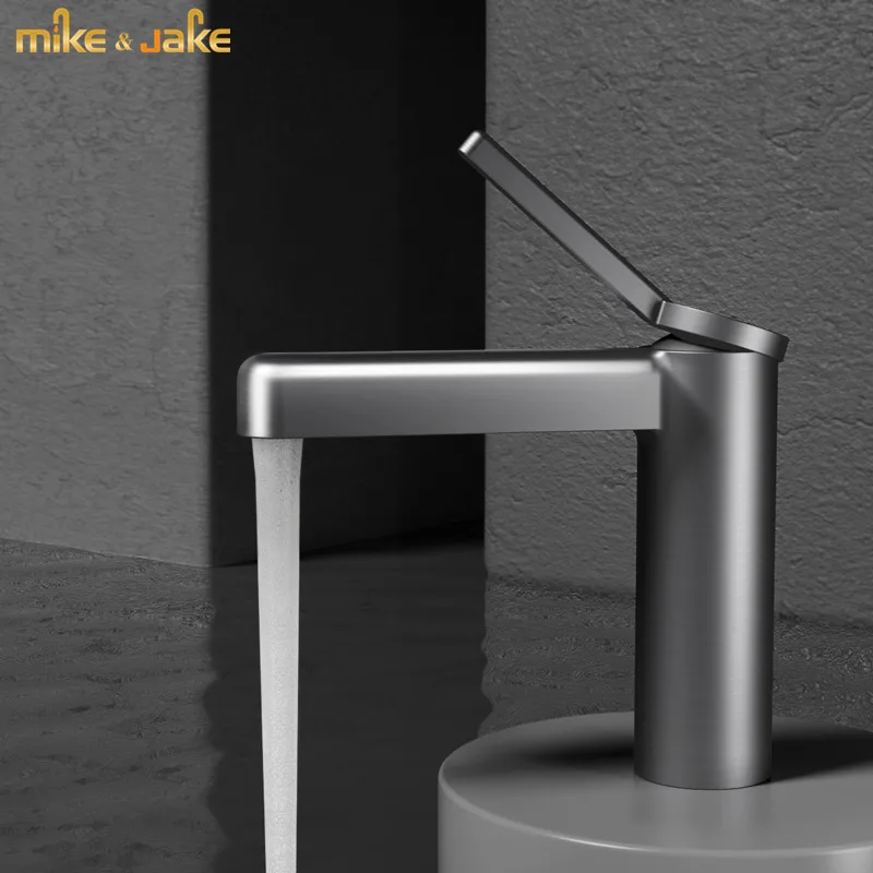 Gunmetal gray brush brass bathroom faucet single handle water tap metal brush brass sink tap cold and hot mixer tap
Gunmetal gray brush brass bathroom faucet single handle water tap metal brush brass sink tap cold and hot mixer tap