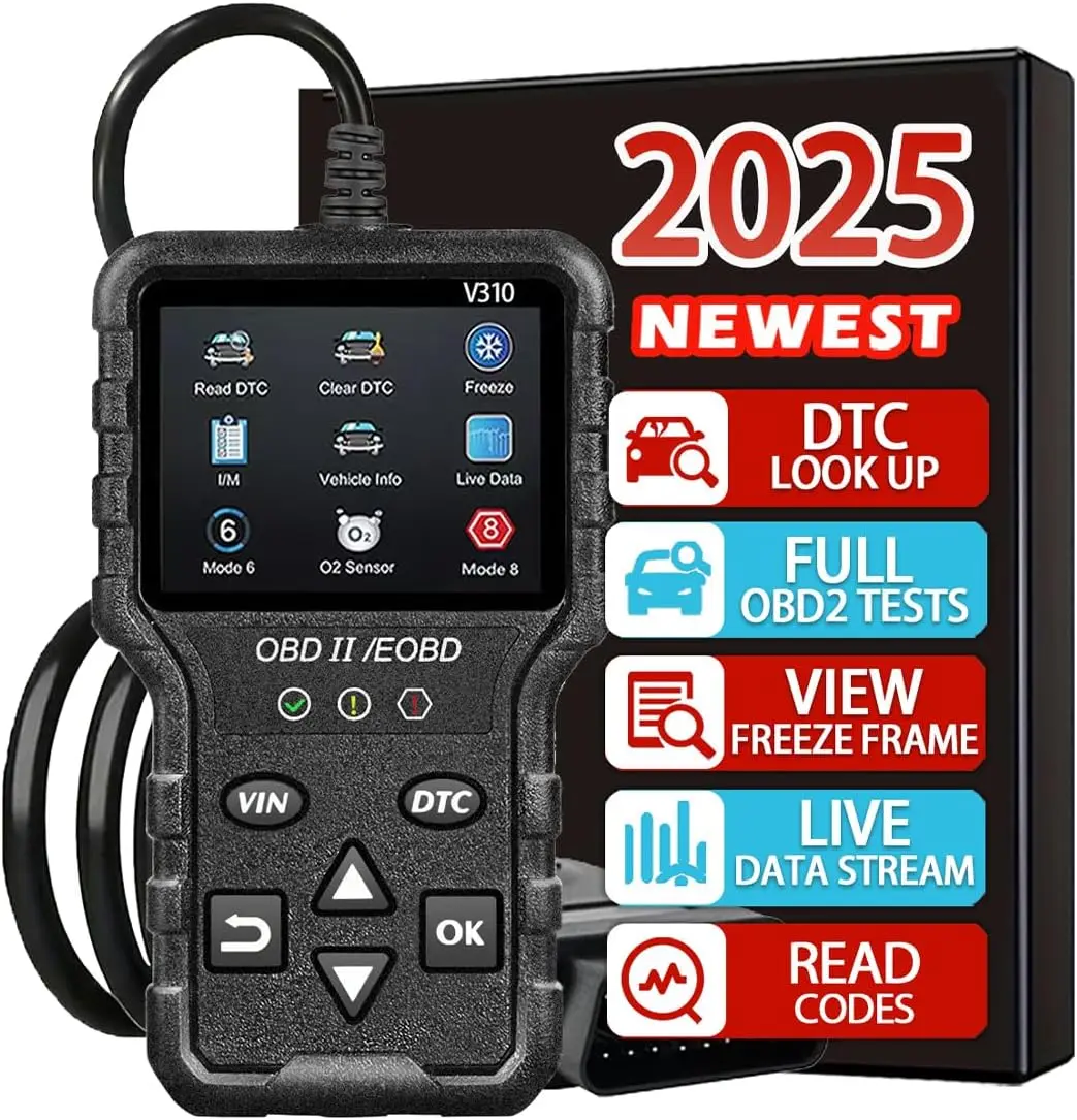 Диагностический инструмент сканера OBD2 V310 для мониторинга данных двигателя в реальном времени, совместимый с автомобилями и грузовиками
Диагностический инструмент сканера OBD2 V310 для мониторинга данных двигателя в реальном времени, совместимый с автомобилями и грузовиками