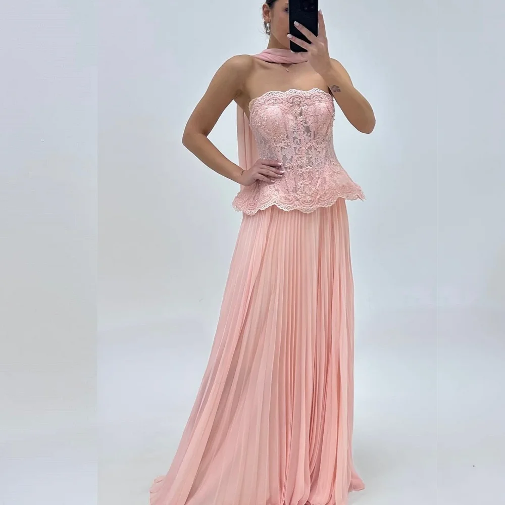 Customized Charming Strapless Party Dress Prom Dresses Sleeveless Pleat Long Dresses Evening Gown Modern Style
Customized Charming Strapless Party Dress Prom Dresses Sleeveless Pleat Long Dresses Evening Gown Modern Style