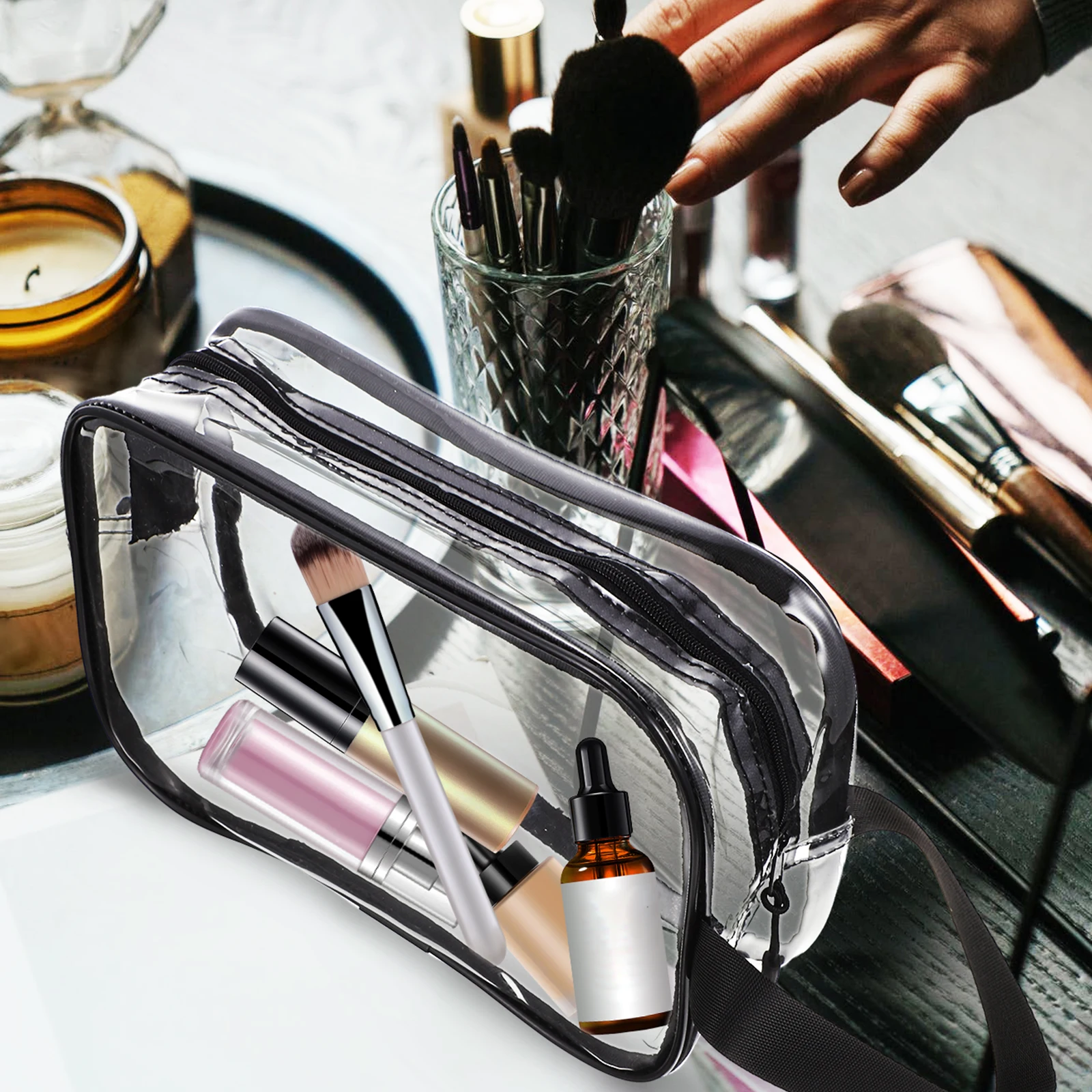 Portable Bag 230x85x150mm Large Capacity Travel Toiletries Bag Waterproof Makeup Brush Storage Pouch Tote Bags Trip
Portable Bag 230x85x150mm Large Capacity Travel Toiletries Bag Waterproof Makeup Brush Storage Pouch Tote Bags Trip