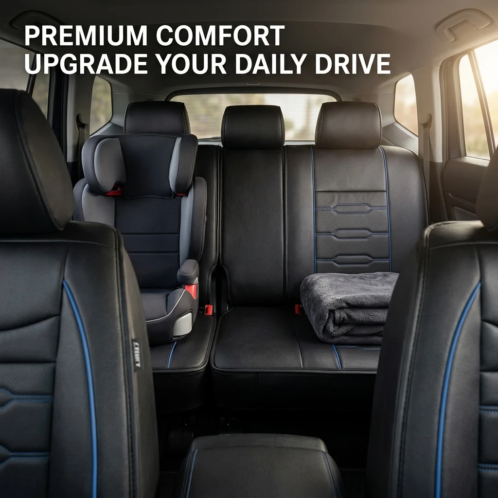 Car Seat Covers Universal Fit Integrated Spill Barrier Faux Nappa Leather For Sedans SUVs And Trucks Black With Contrast Piping
Car Seat Covers Universal Fit Integrated Spill Barrier Faux Nappa Leather For Sedans SUVs And Trucks Black With Contrast Piping