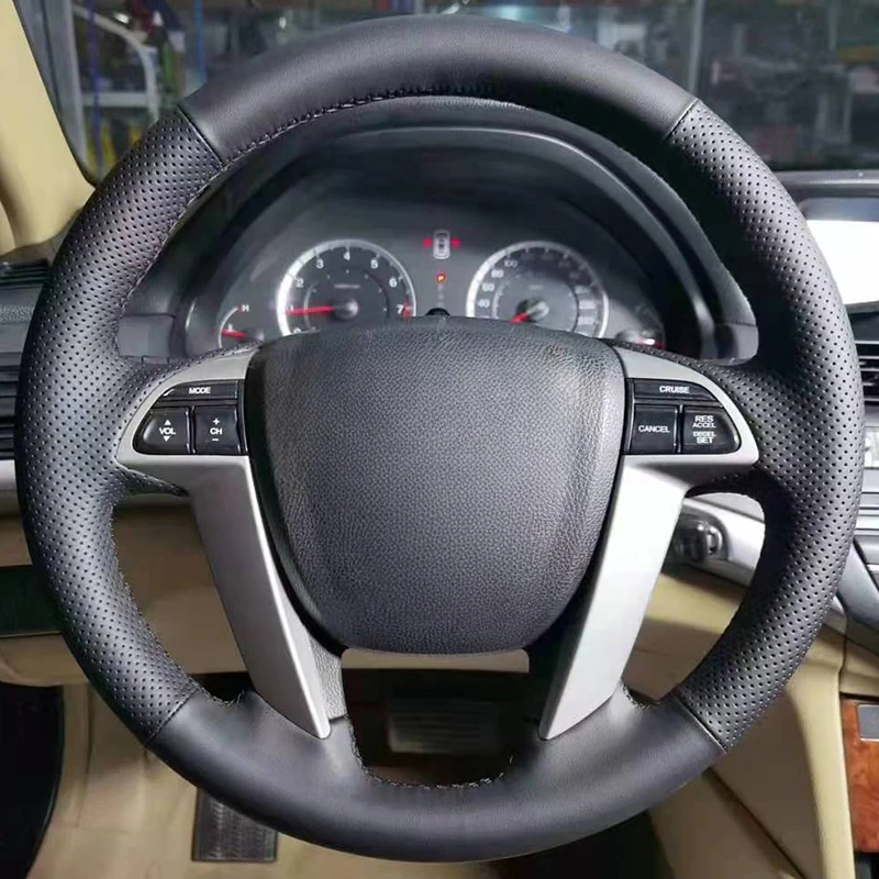 Handmade Stitched Genuine Leather Steering Wheel Cover for Honda Odyssey & Accord 2008-2012 & 2014 Models
Handmade Stitched Genuine Leather Steering Wheel Cover for Honda Odyssey & Accord 2008-2012 & 2014 Models