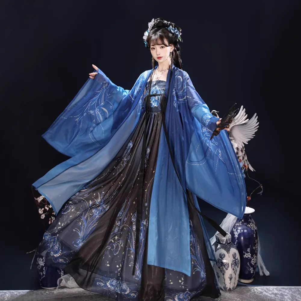 247-Original Tang Hezi skirt Hanfu women's gradient printed large sleeved shirt travel photography daily performance costume
247-Original Tang Hezi skirt Hanfu women's gradient printed large sleeved shirt travel photography daily performance costume