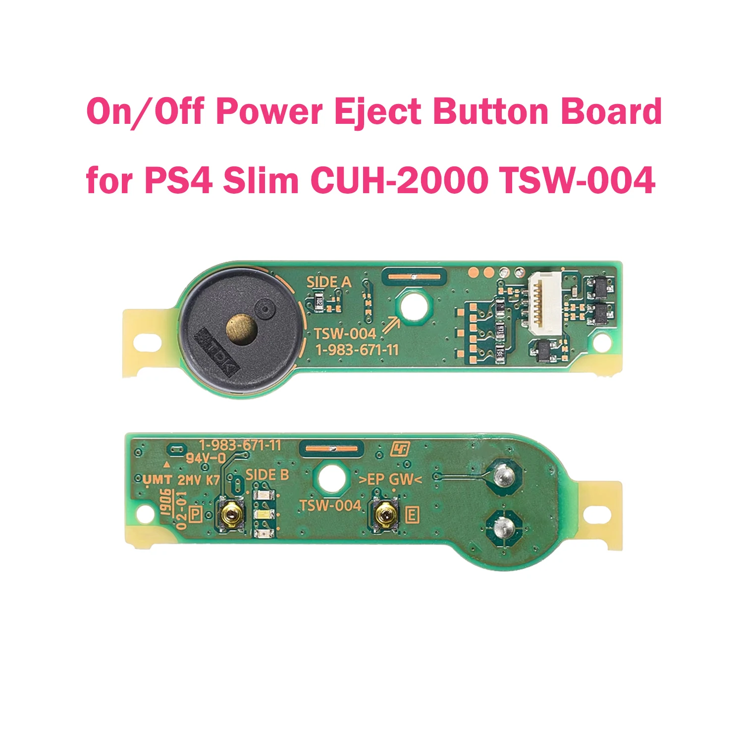 1-2pcs New On Off Switch Power Eject Button Board TSW-004 for PS4 Slim CUH-2000 Replacemen Power Eject Board Stable Power Output
1-2pcs New On Off Switch Power Eject Button Board TSW-004 for PS4 Slim CUH-2000 Replacemen Power Eject Board Stable Power Output