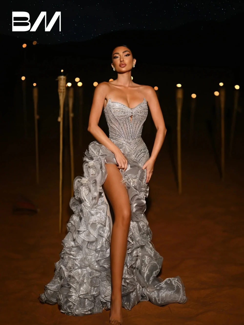 Ruffled High Split Chic Evening Dress For Women Shimmering Sleeveless Mermaid Fitted Cocktail Gown Customized Gorgeous Dresses
Ruffled High Split Chic Evening Dress For Women Shimmering Sleeveless Mermaid Fitted Cocktail Gown Customized Gorgeous Dresses