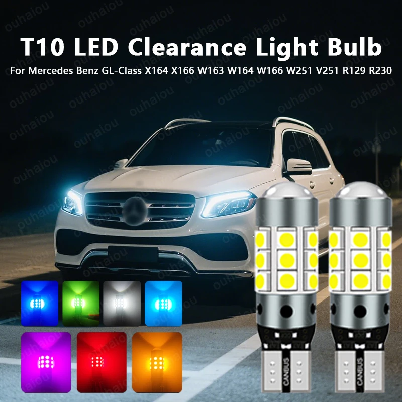 For Mercedes Benz GL-Class X164 X166 W163 W164 W166 W251 V251 R129 R230 LED Clearance Light Bulb Parking Lamp W5W T10 Canbus
For Mercedes Benz GL-Class X164 X166 W163 W164 W166 W251 V251 R129 R230 LED Clearance Light Bulb Parking Lamp W5W T10 Canbus