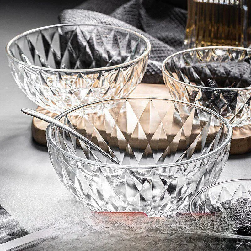 Trendy Glass Bowl for Home Use Fruit Salad Ice Powder High Aesthetic Value Transparent Popular Model Good Looking Bowl
Trendy Glass Bowl for Home Use Fruit Salad Ice Powder High Aesthetic Value Transparent Popular Model Good Looking Bowl
