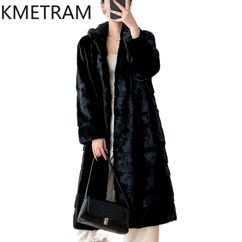 Куртка из натурального норкового меха, женская черная длинная шуба из натурального меха с капюшоном, зимняя женская одежда высокого качества, меховые куртки 2025 Fourrure 
Куртка из натурального норкового меха, женская черная длинная шуба из натурального меха с капюшоном, зимняя женская одежда высокого качества, меховые куртки 2025 Fourrure