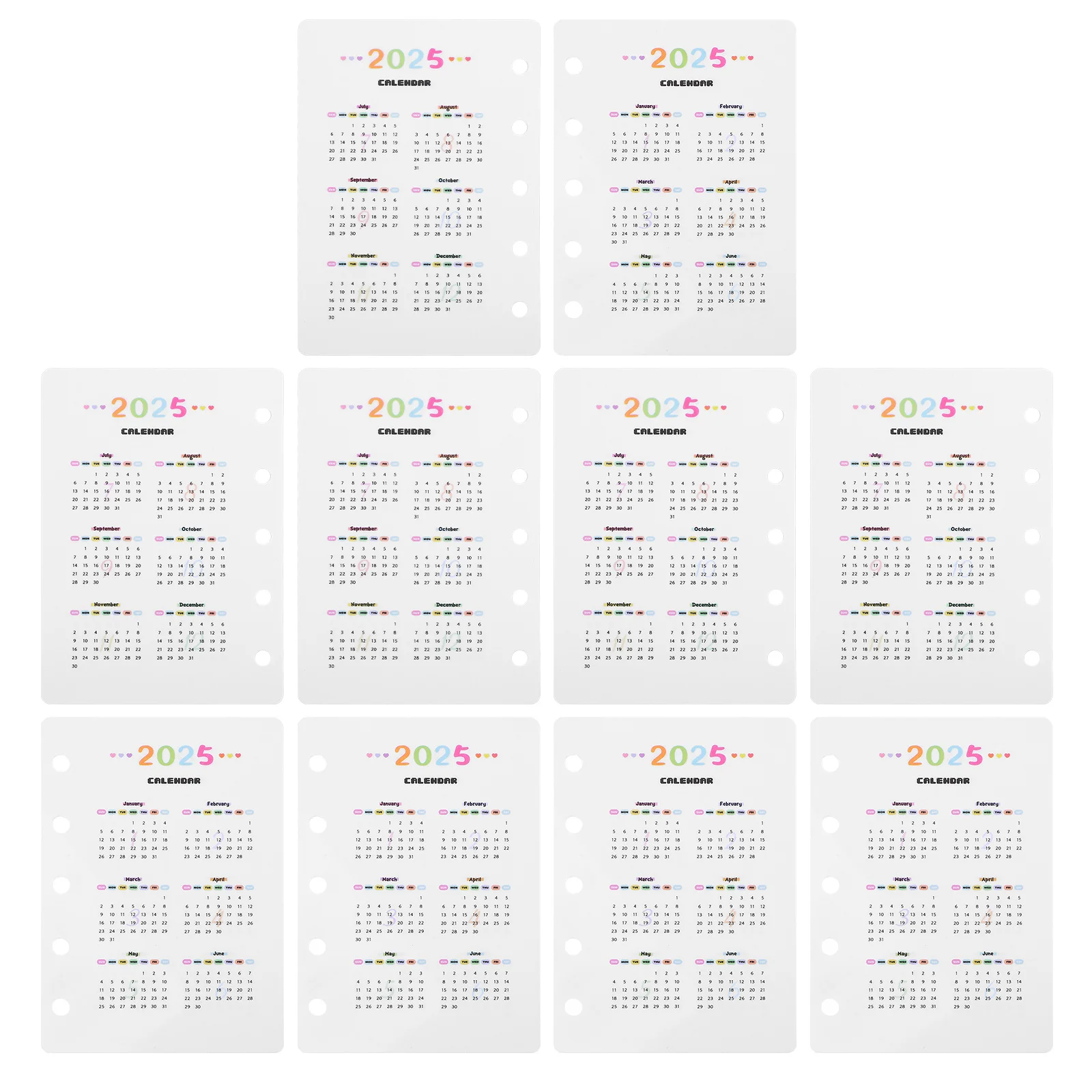 10 pcs Calendar Separator Refillable Insert For Book Calendar Loose-Leaf Binder Monthly Planner Journal Organizer Divider Sheet
10 pcs Calendar Separator Refillable Insert For Book Calendar Loose-Leaf Binder Monthly Planner Journal Organizer Divider Sheet