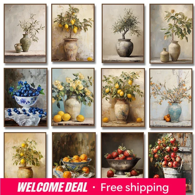 2026 Lemon Tree in Antique Vase Diamond Painting Olive Tree Fruit Apple Poster Still Life Art Vintage Botanical Wall Home Deco
2026 Lemon Tree in Antique Vase Diamond Painting Olive Tree Fruit Apple Poster Still Life Art Vintage Botanical Wall Home Deco