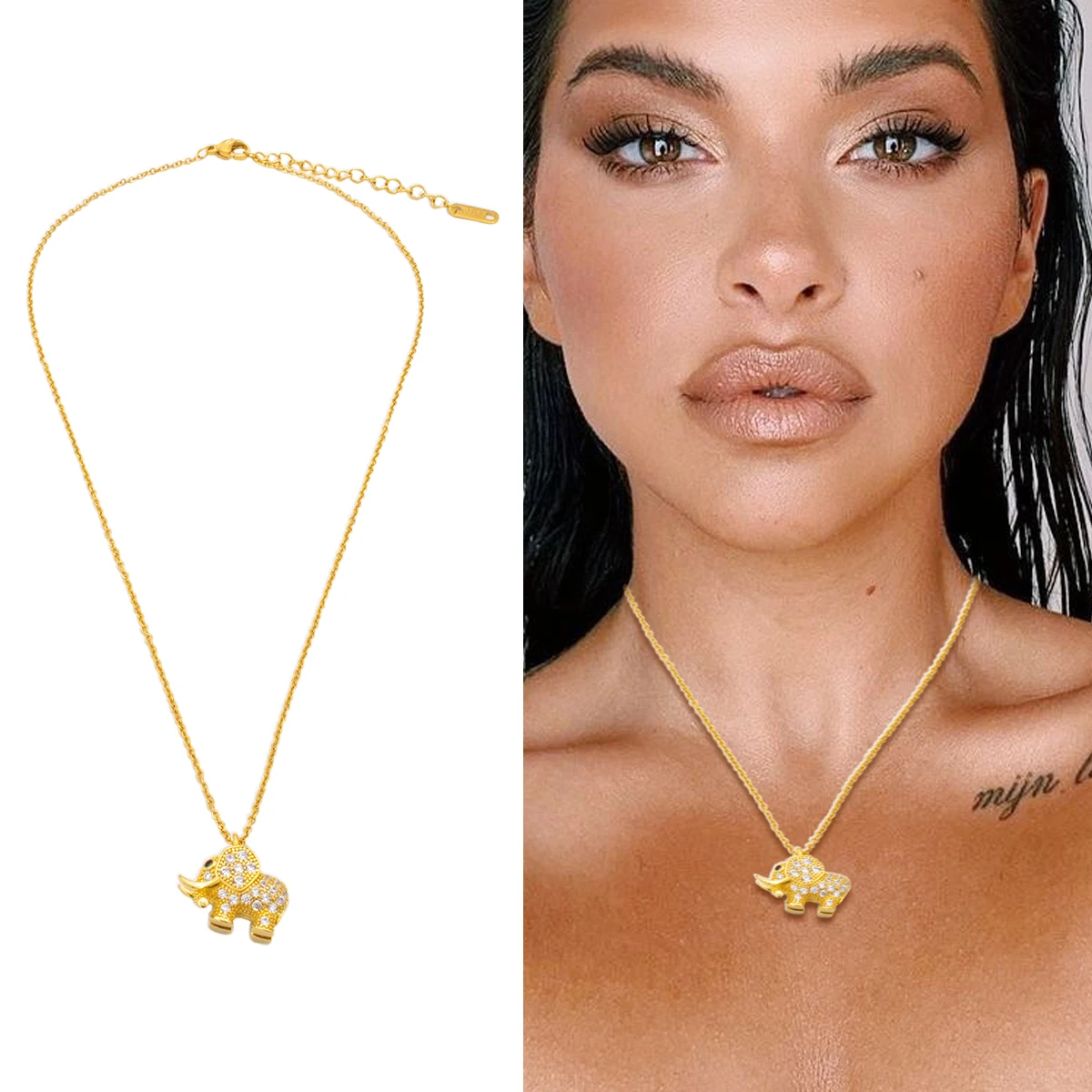 Fashion Elephant Pendant Necklace for Women Inlay Zircon Women's Jewelry Accessories Clavicle Chain Romantic Wedding Gifts
Fashion Elephant Pendant Necklace for Women Inlay Zircon Women's Jewelry Accessories Clavicle Chain Romantic Wedding Gifts