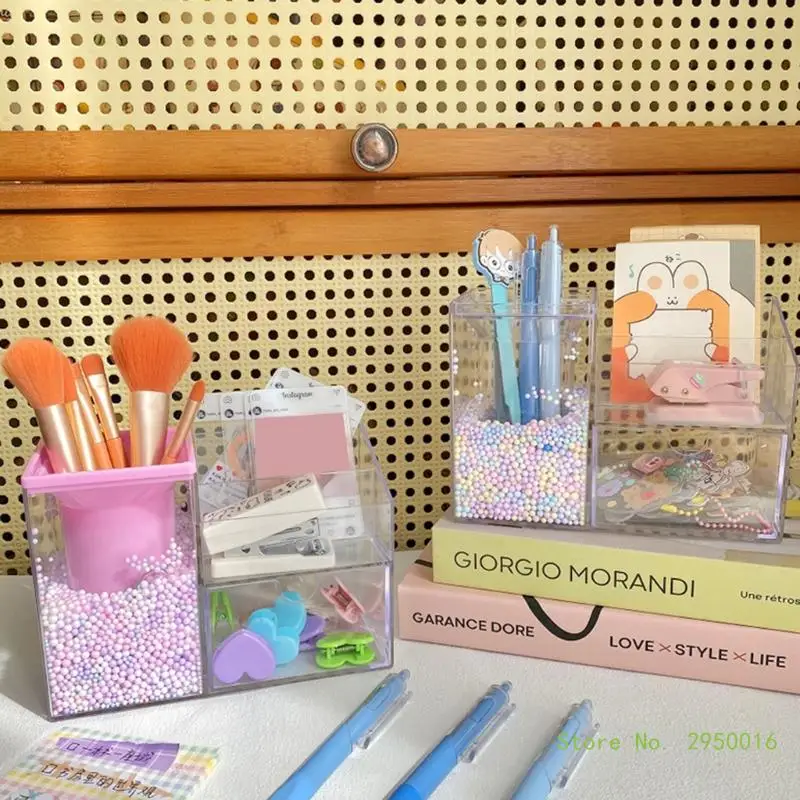 Acrylic Pen Holder with Dividers and Clear Drawers for Office Supplies and Small Keepsakes Storing Holders Cosmetic Brush Holdee
Acrylic Pen Holder with Dividers and Clear Drawers for Office Supplies and Small Keepsakes Storing Holders Cosmetic Brush Holdee
