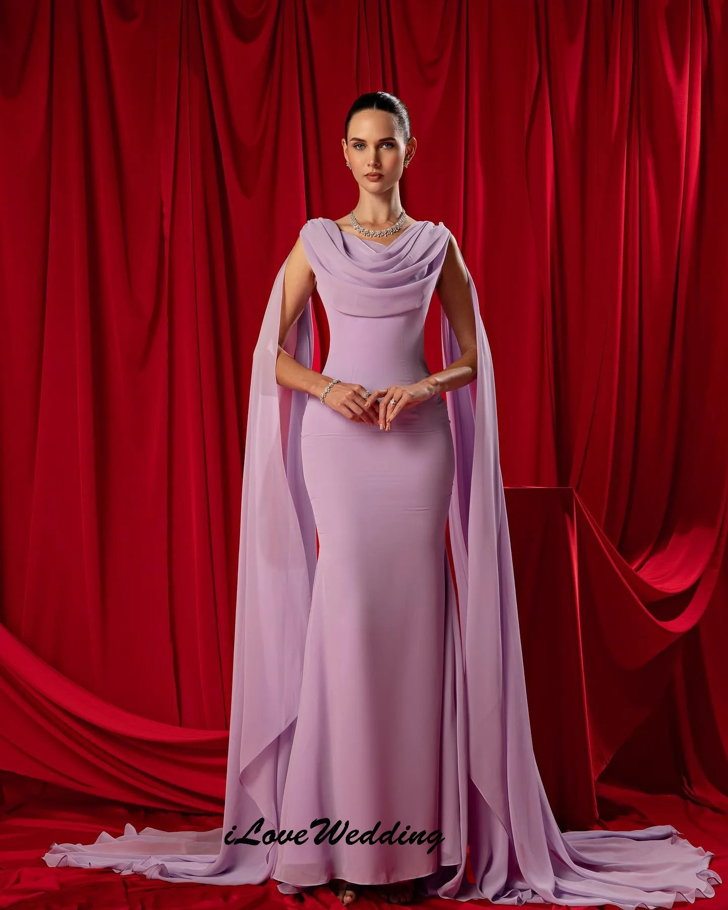 Sleeveless Purple Chiffon Evening Dresses 2025 Mermaid Elegant Wedding Party Dresses Ruched Ribbons Formal Gowns Gala Customized
Sleeveless Purple Chiffon Evening Dresses 2025 Mermaid Elegant Wedding Party Dresses Ruched Ribbons Formal Gowns Gala Customized